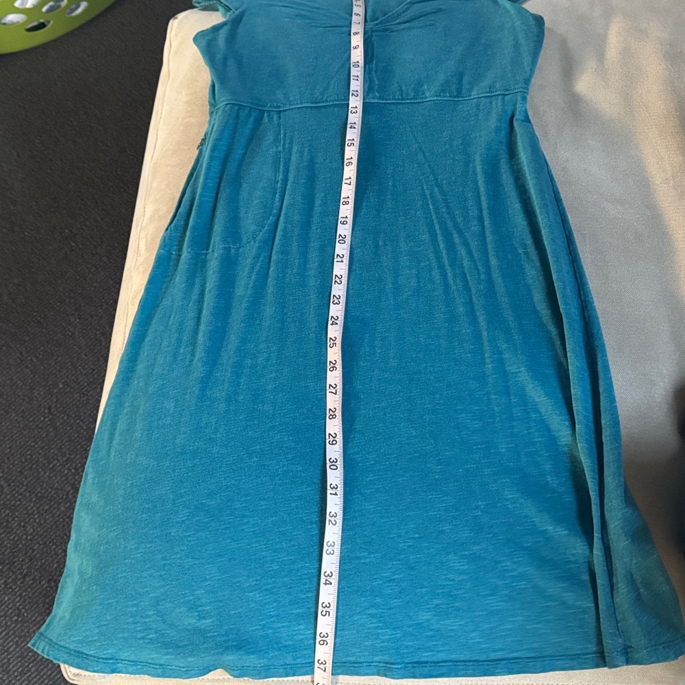 Toad&Co Blue A-line Midi Dress with Flutter Sleeves - Picture 11 of 11